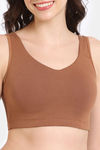 Zivame Double Layered Non Wired Full Coverage Bralette - Argan Oil — thumbnail 5